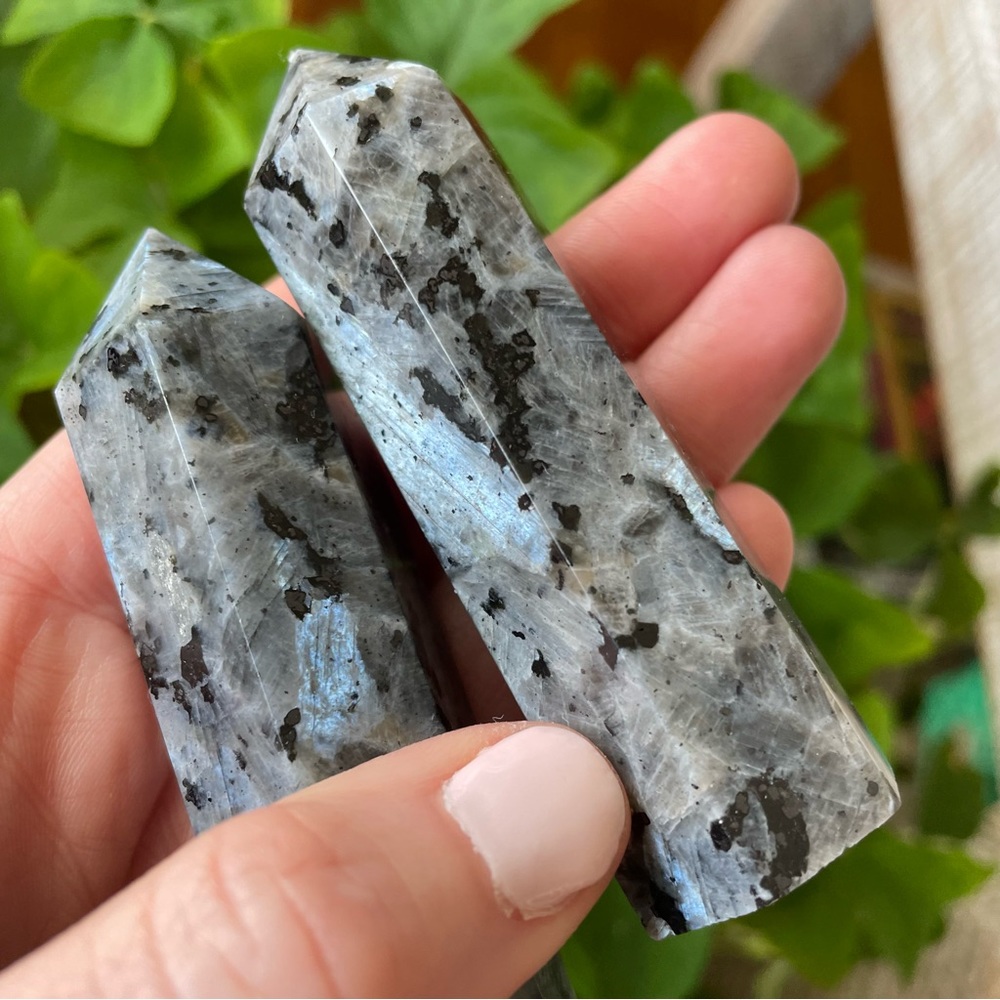 ⚡️2 Larvikite Crystal Flashy Towers⚡️